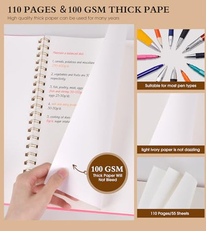 Blank Spiral Notebook Journal 8.5” x 11”