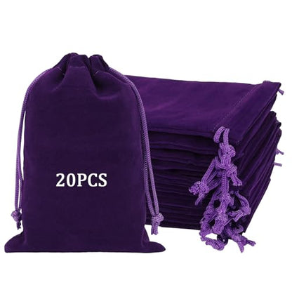 20pcs Velvet Bags Drawstring (20 Count)