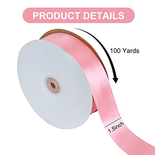 100 Yard Rose Gold Satin Ribbon 1 (300 Foot)