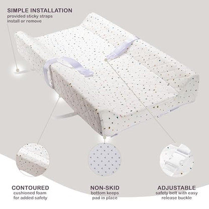Organic Cotton Covered Contoured Baby Changing Pad