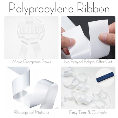 2.5 Inch White Polypropylene Ribbon