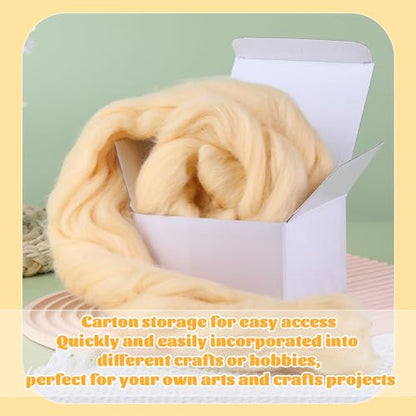 3.53oz Needle Felting Wool Roving Wool for Felting Wool Felting Supplies