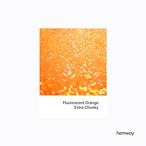 Resin Glitter Fluorescent Orange 100g Extra Chunky (3.5274 Ounce)