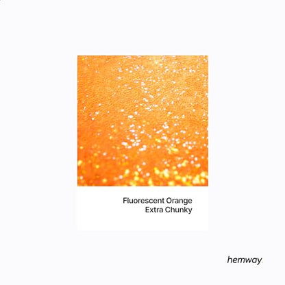 Resin Glitter Fluorescent Orange 100g Extra Chunky (3.5274 Ounce)