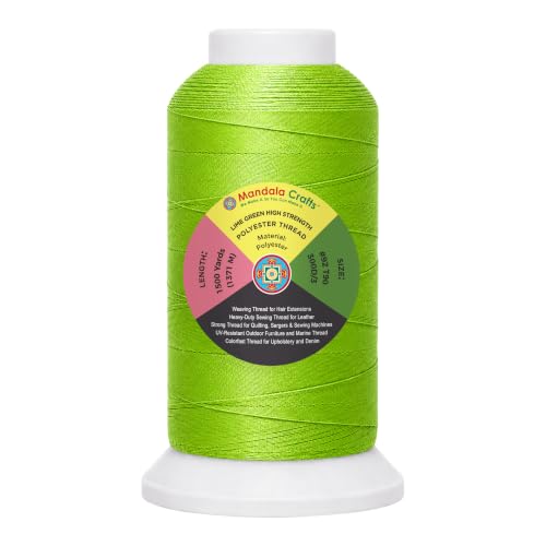 Lime Green Tex 90 Polyester Heavy Duty Thread for Upholstery