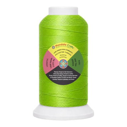 Lime Green Tex 90 Polyester Heavy Duty Thread for Upholstery