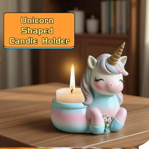 Animal Resin Molds Silicone 3D Cute Unicorn Epoxy Resin Jar Plaster Candle Holder Wax Molds for Candle Making