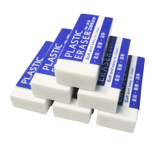 White Erasers (6 Count)