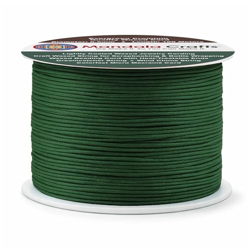 0.5mm Evergreen Waxed Cord (327 Foot)