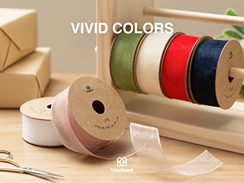 Sage Green Organza Ribbon 1" x 30 Yd Sheer Gift Wrapping Ribbon (90 Foot)