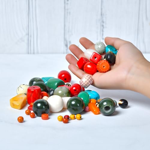 1 2 LB Bag Assorted Resin Beads for Jewellery Making (80 Count)