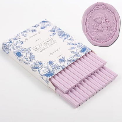 Light Purple Sealing Wax Sticks 26pcs Glue Gun Wax Seal Sticks for DIY Wax Seals Invitations Letter Envelope Cards Crafts Christmas Package Decoration