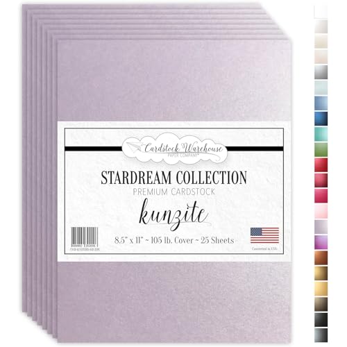 Cardstock Warehouse Stardream Kunzite Light Purple Cardstock Paper (25 Count)