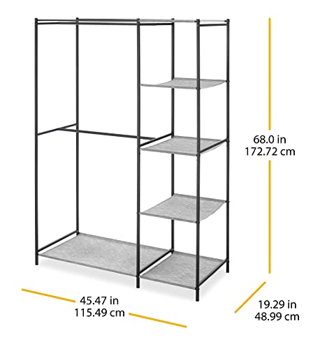 Double Rod Closet with Shelves