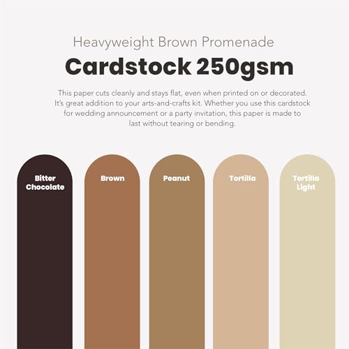 Brown Cardstock Paper 8.5x11 50 Sheets (50 Count)