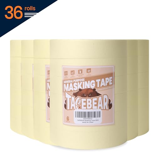 General Purpose Masking Tape Beige White 0.94" x 60Yards x 36Rolls (36 Count)