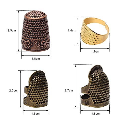 4 Piece Sewing Thimble Hand