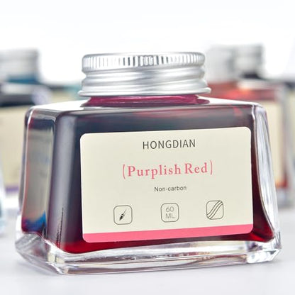 Hongdian Fountain Pen Bottled Ink Purplish Red Color