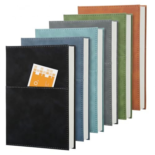 6 Pack Lined Journals for Men Women