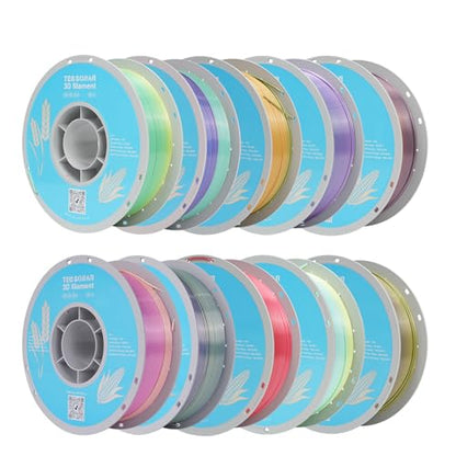 Silk Rainbow PLA 3D Printer Filament Bulk (10 Count)