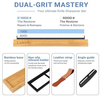 Professional Knife Sharpener & Sharpening Stone Set