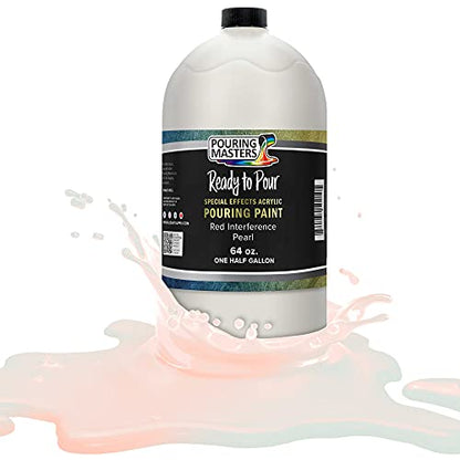 Pouring Masters Red Interference Pearl Special Effects Acrylic Pouring Paint (64 Fl Oz)