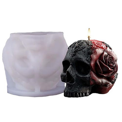 Halloween Skull Hand Ghost Cylinder Molds Silicone Wave Spiral Candle Mold