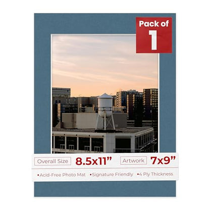 8.5x11 Mat Bevel Cut for 7x9 Photos