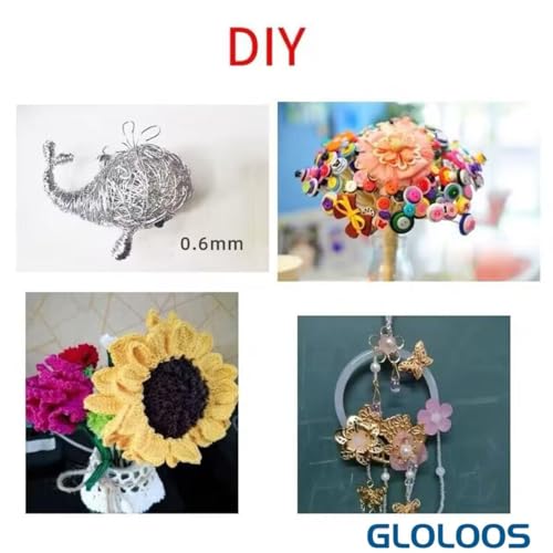 76Yards 22Gauge White Metal Floral Wire Flexible Paddle Florist Garden Wire for Flower Arrangement (228 Foot)