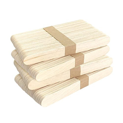 200Pcs Jumbo Wooden Craft Sticks Wooden Popsicle Craft Sticks Stick 6” Long x 3 (200 Count)