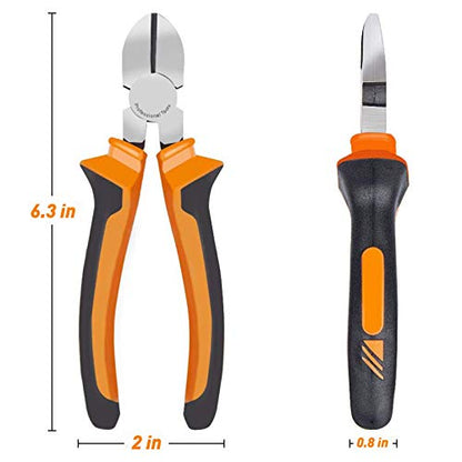 6" Wire Cutters Heavy Duty Diagonal Pliers for Cutting Wires Craft