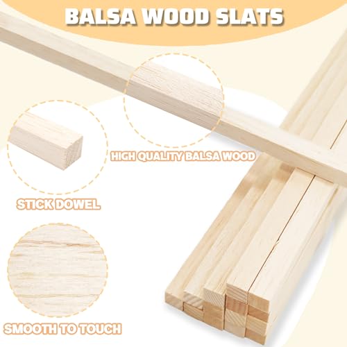 Balsa Wood Square Dowels 30Pcs 1 (30 Count)