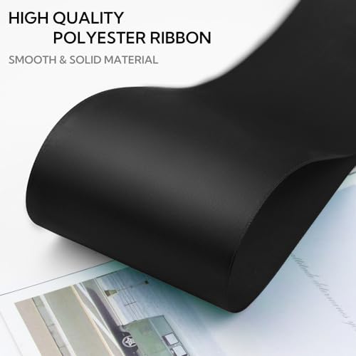 3 Inch 25 Yard Wide Satin Ribbon Black