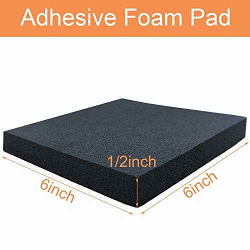 8 Pcs Black Adhesive Foam Pads Closed Cell Foam Sheets 1 (8 Count)