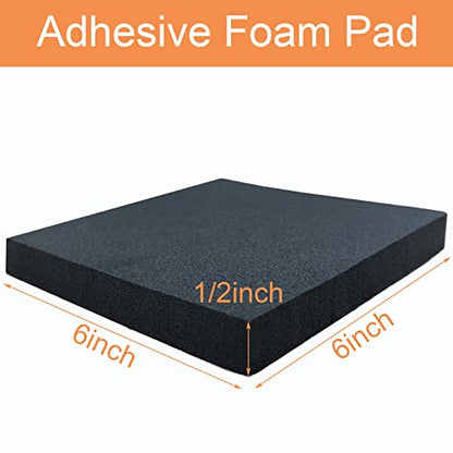 8 Pcs Black Adhesive Foam Pads Closed Cell Foam Sheets 1 (8 Count)
