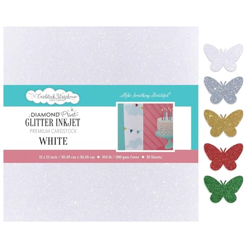 Cardstock Warehouse Diamond Print Inkjet Glitter