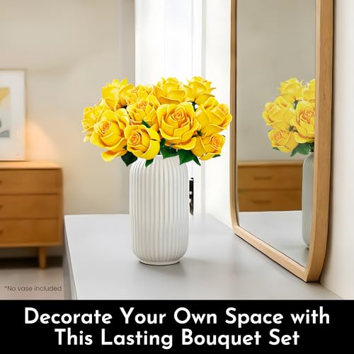 Rose Flower Bouquet Building Set for Adults