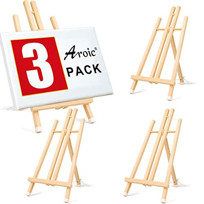3 Pack 15 Inch Wood Easels (3 Count)