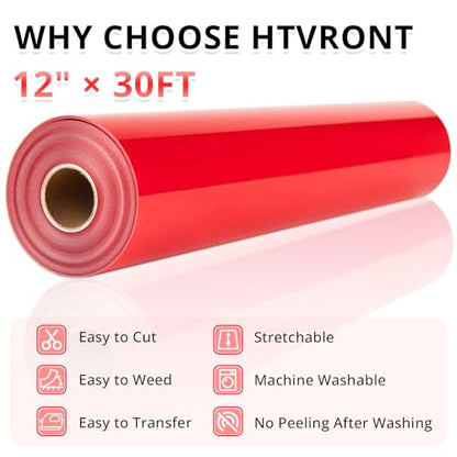 Red Heat Transfer Vinyl Roll