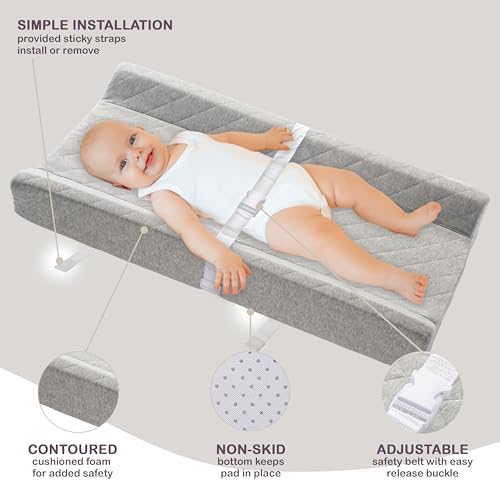 Organic Cotton Covered Contoured Baby Changing Pad