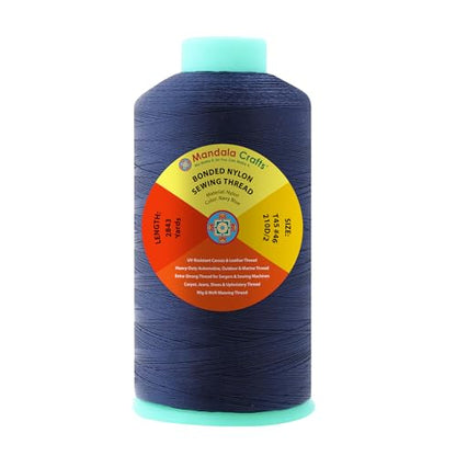 Size 46 210D T45 Navy Blue Bonded Nylon Thread (8529 Foot)