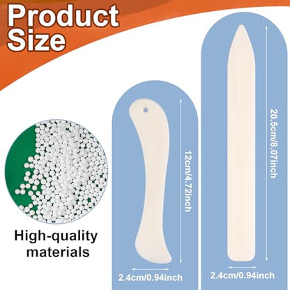20 PCS Bone Folder Tool Plastic Bone Folder Crafts Scoring Folding Creasing Paper Crafting Scrapbooking Tool for Paper Leathercrafts Bookbinding and DIY Card Making Handmade