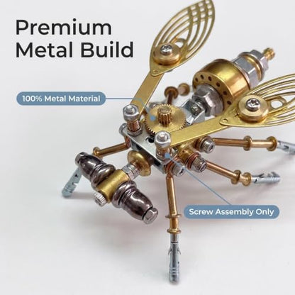 Steampunk Drosophila Insect 3D Metal Puzzle Model Mechanical Kits 2 (10 Count)