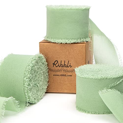 Sage Green Chiffon Ribbon 1 (90 Foot)