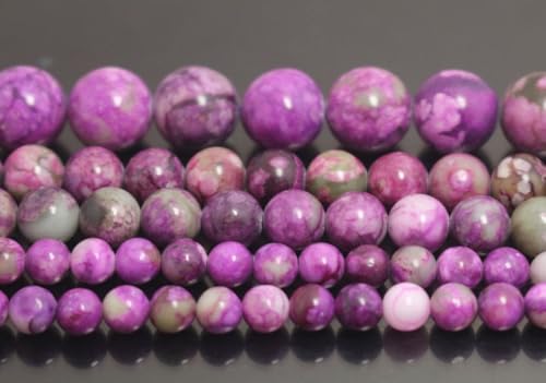 35pcs Adabele Natural Purple Sugilite Crystal Gemstone 10mm Round Beads (34 Count)