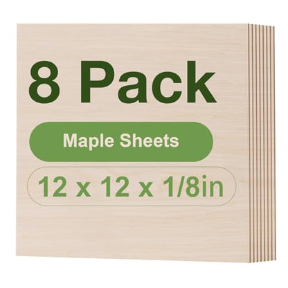 8 Pack Maple Plywood Sheets (8 Sq Ft)