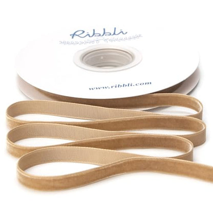 Polyester Camel Velvet Ribbon