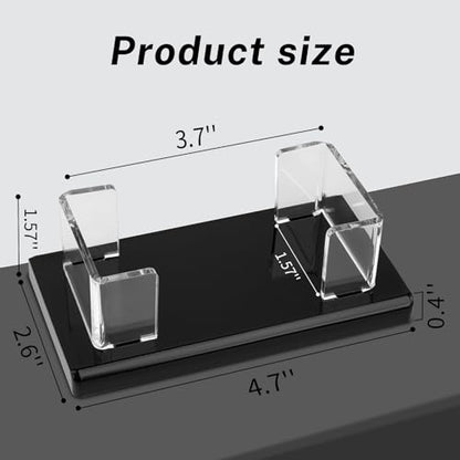 Acrylic Business Card Holder Black 1Pack Enlarged Holds 120 Cards for Office