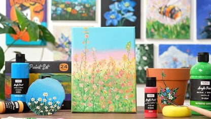 14 Colors Large Bulk Acrylic Paint Set for Artist (236.6 Fl Oz)