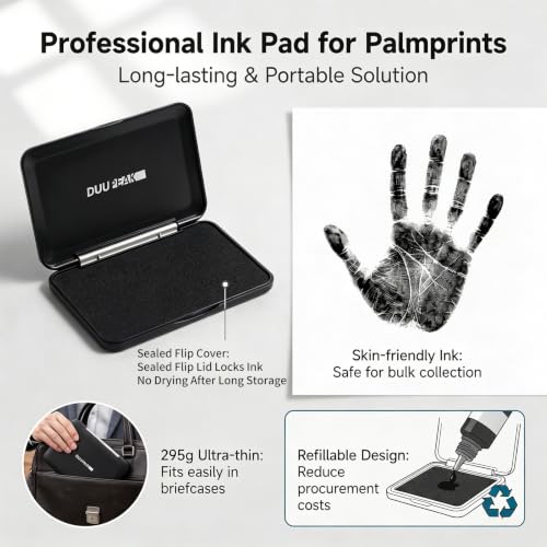 Extra Large Black Stamp Ink Pad 9"×6.7" for Office
